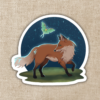 Kingdom of Threads Fox & Moon Moth Sticker