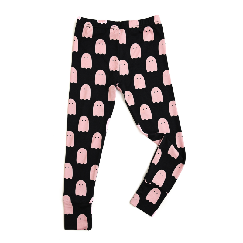 Shade Black & Pink Ghost Bamboo Viscose Leggings from Gigi and Max