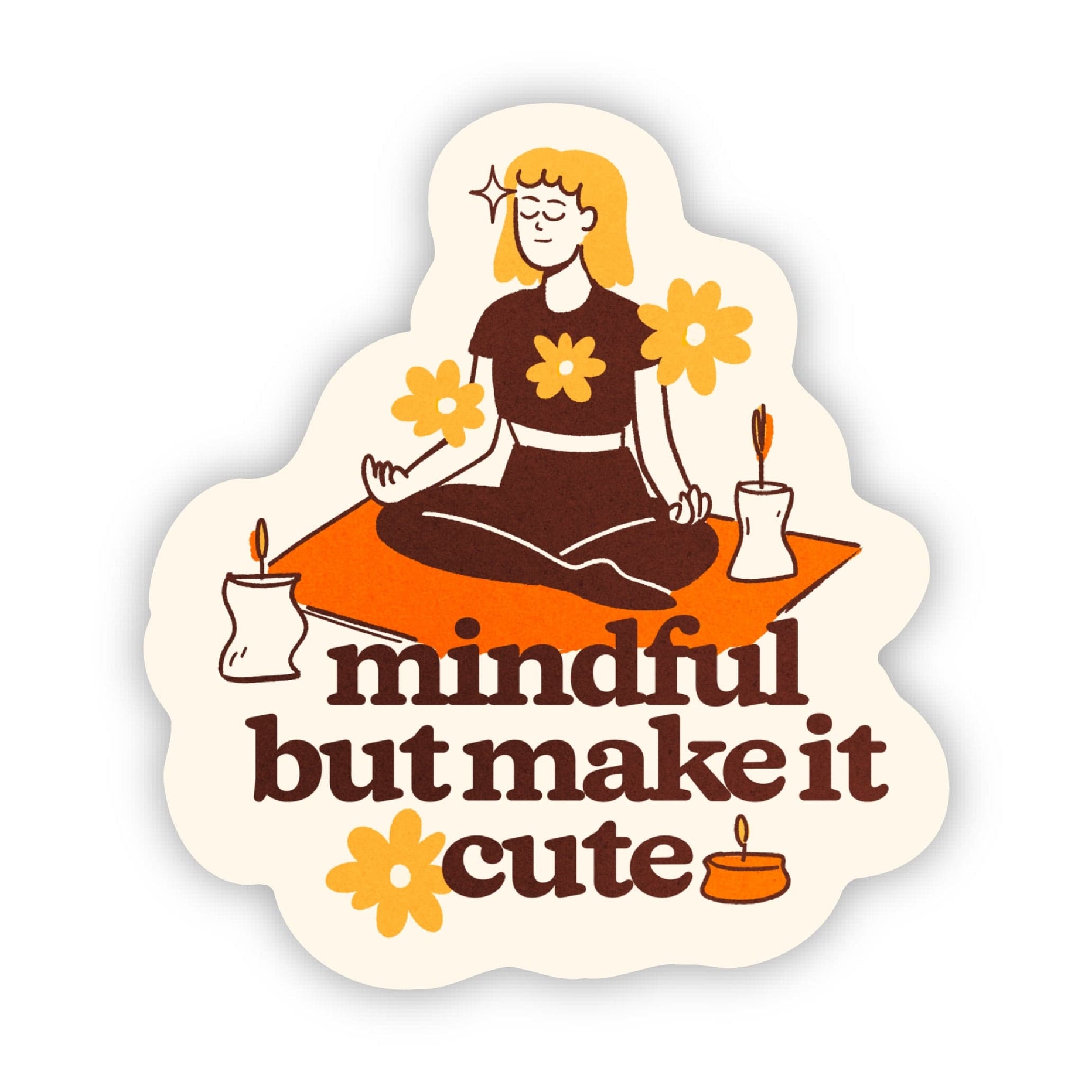 Big Moods Mindful But Make It Cute Pilates Sticker