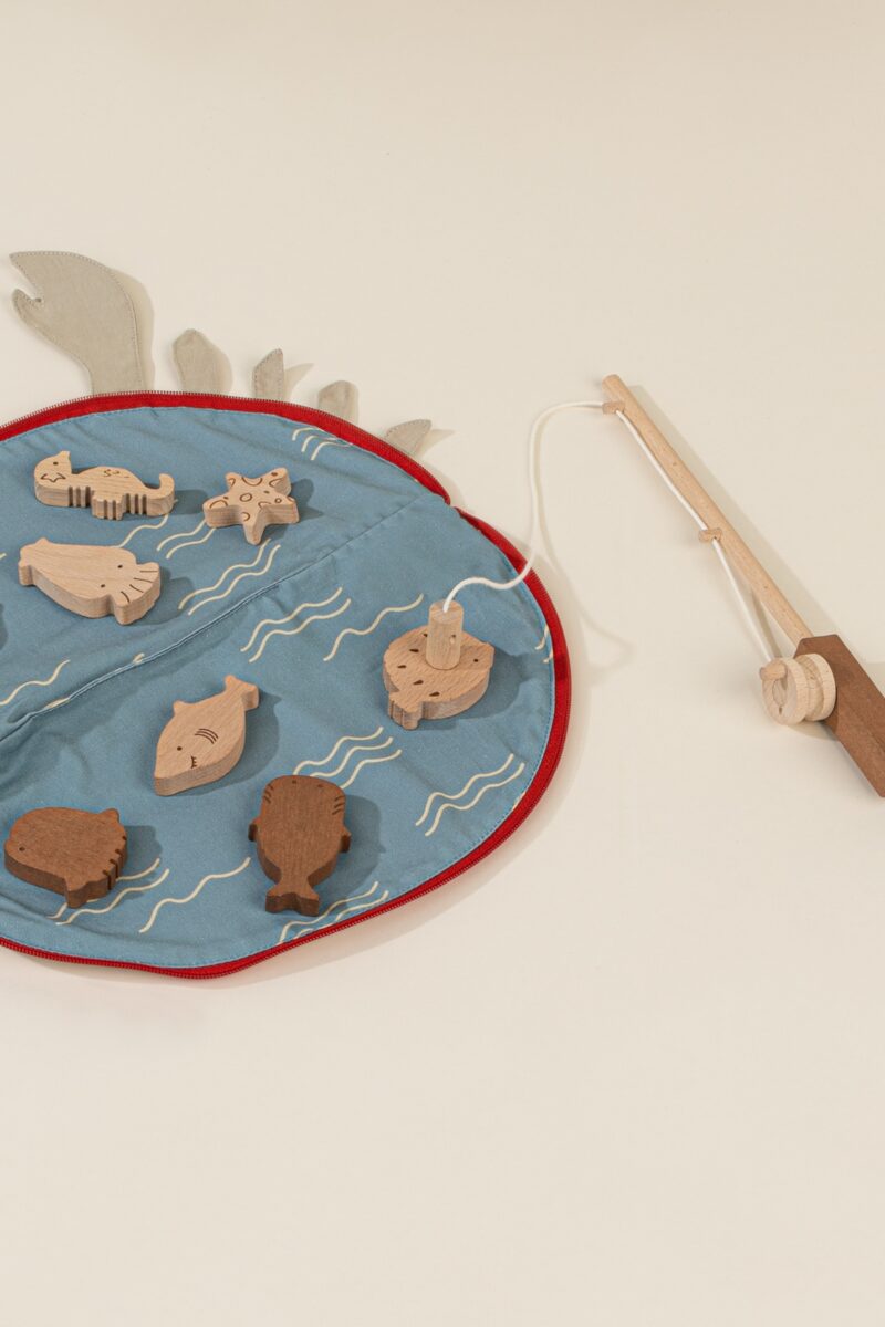 Wooden Fishing Game with Bag from Coco Village Wooden Fishing Game with Bag from Coco Village