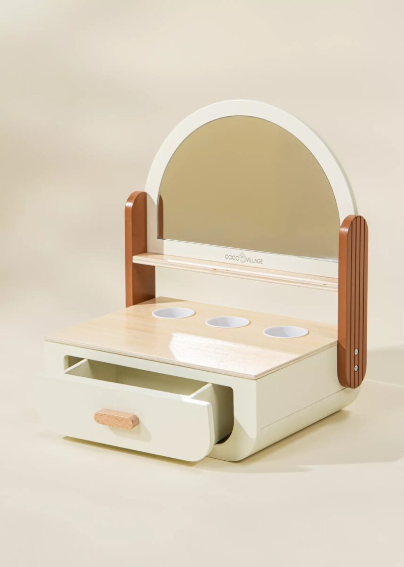 Wooden Beauty Station Playset and Accessories made by Coco Village