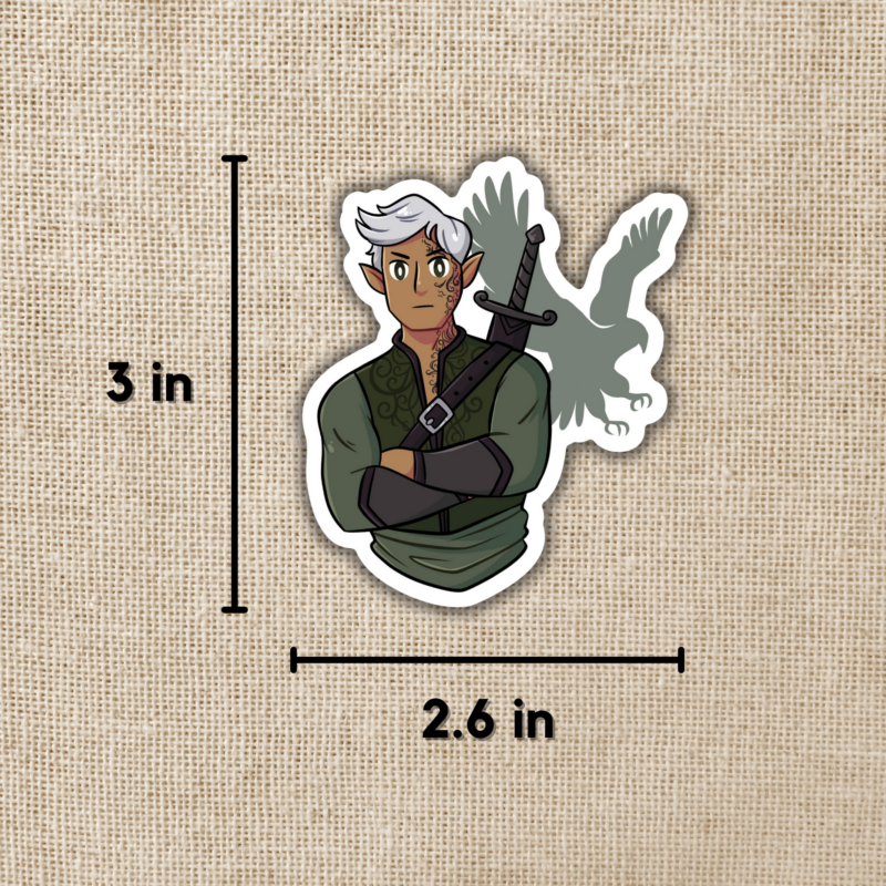 Rowan Whitethorn Sticker Throne of Glass from Kingdom of Threads