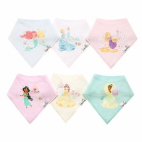 Copper Pearl Disney Princess Bandana Bib Set 6-Pack