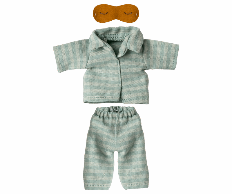 Maileg Pajamas in Mint/Sand for Dad Mouse