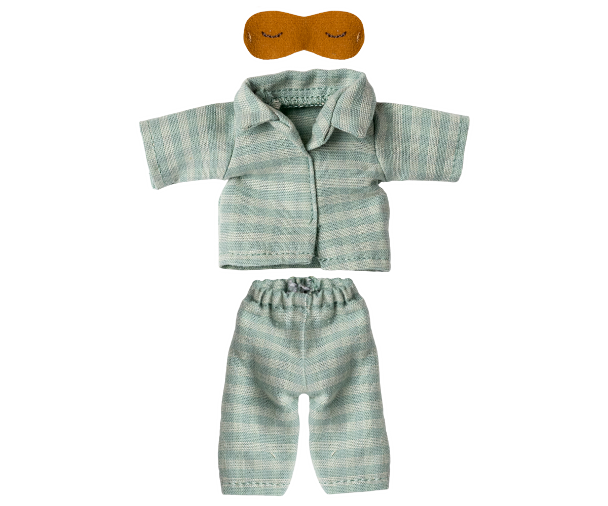 Maileg Pajamas in Mint/Sand for Dad Mouse