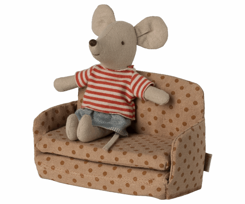 Sofa Bed for Mouse in Dots made by Maileg