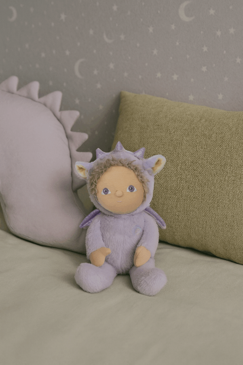 Dinky Dinkum Doll Duffy Dragon In Lavender made by Olli Ella