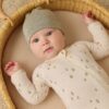 Quincy Mae Bamboo Zip Footie In Trees
