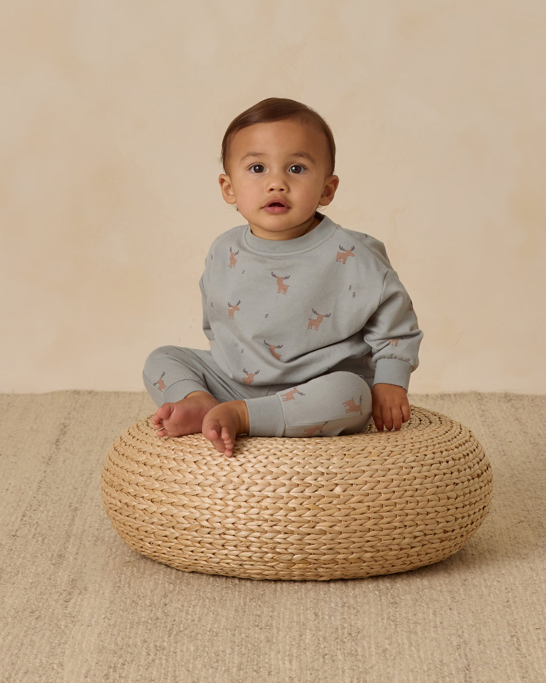 Quincy Mae Relaxed Sweatshirt In Moose