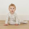 Quincy Mae Bamboo Zip Footie In Woodland