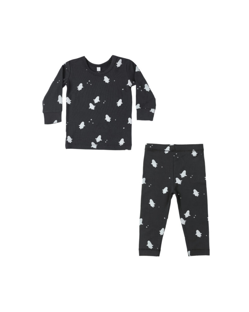 Quincy Mae Bamboo Pajama Set In Ghosts
