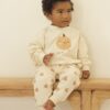 Quincy Mae Relaxed Fleece Sweatpant In Smiley Pumpkins