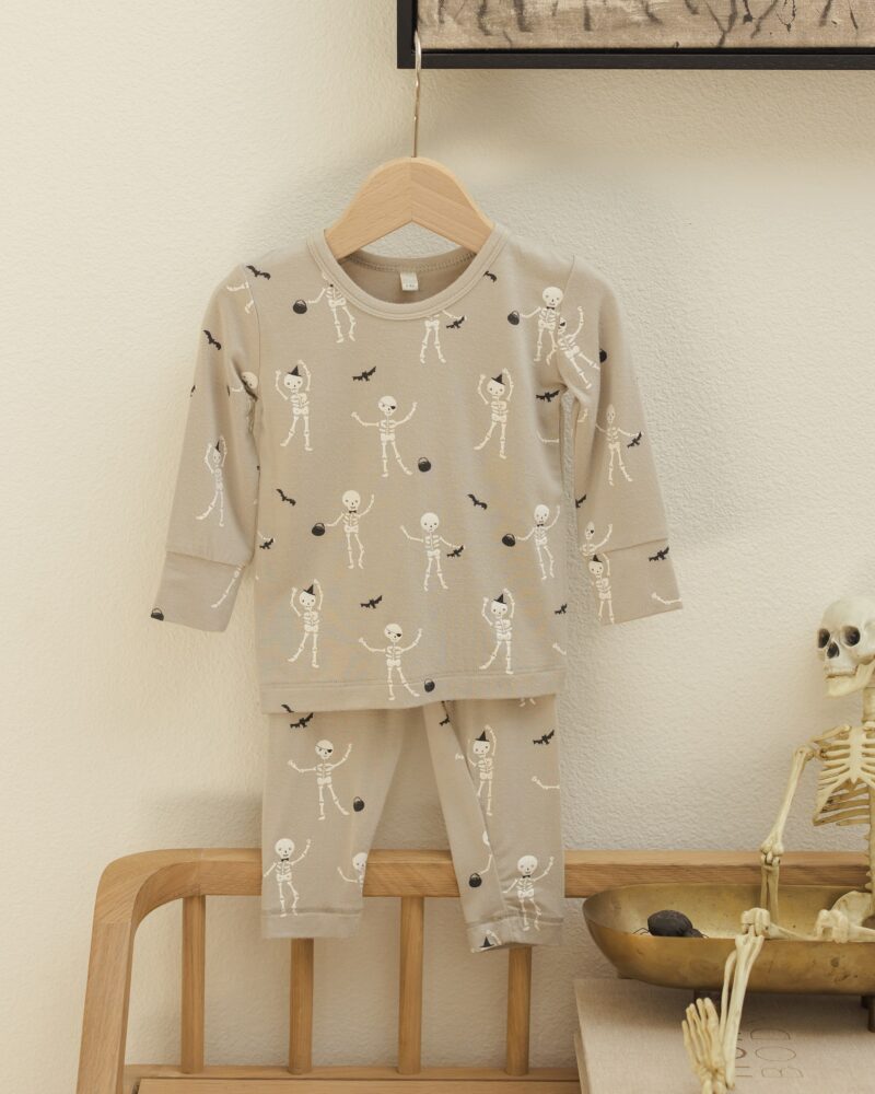 Bamboo Pajama Set In Skeletons from Quincy Mae