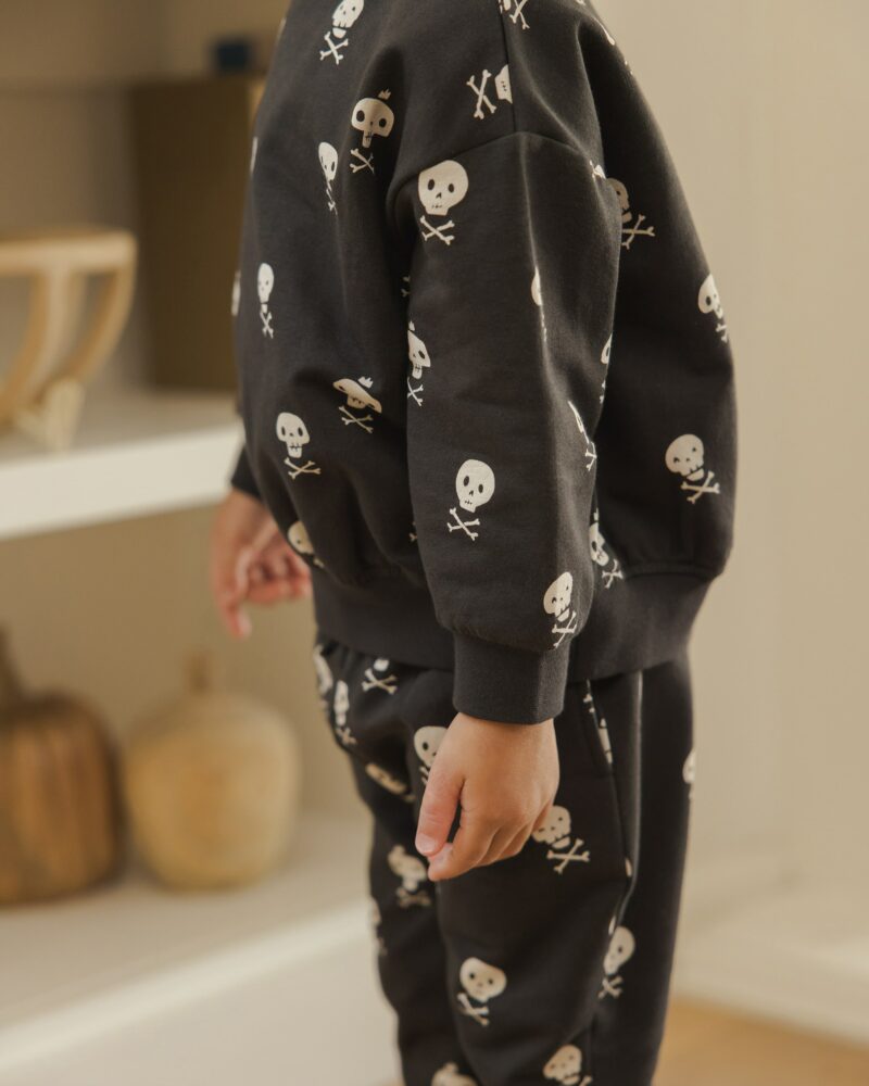 Relaxed Fleece Sweatshirt In Crossbones from Quincy Mae