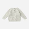 Knit Sweater In Heathered Blue from Quincy Mae