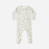 Bamboo Zip Footie In Woodland from Quincy Mae