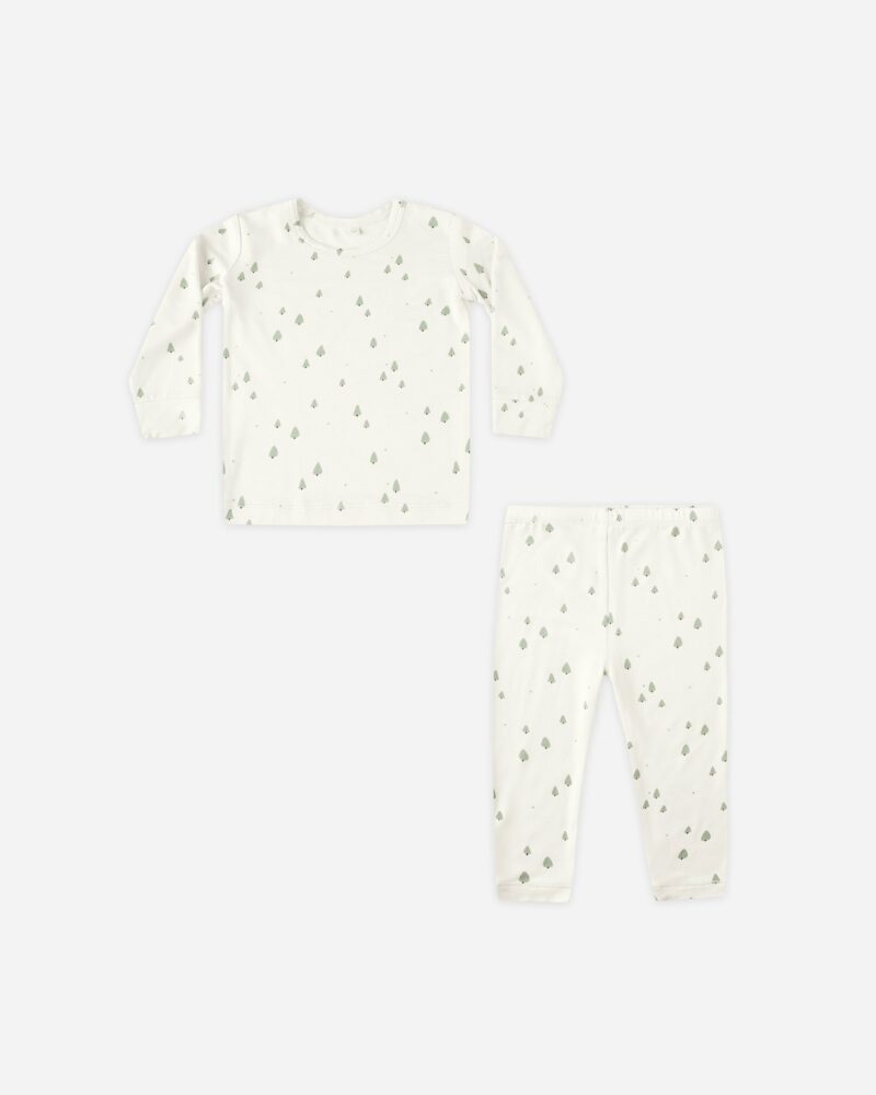 Bamboo Pajama Set In Trees from Quincy Mae