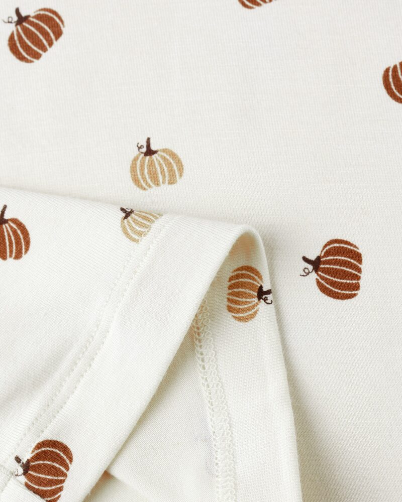 Bamboo Pajama Set In Pumpkins from Quincy Mae