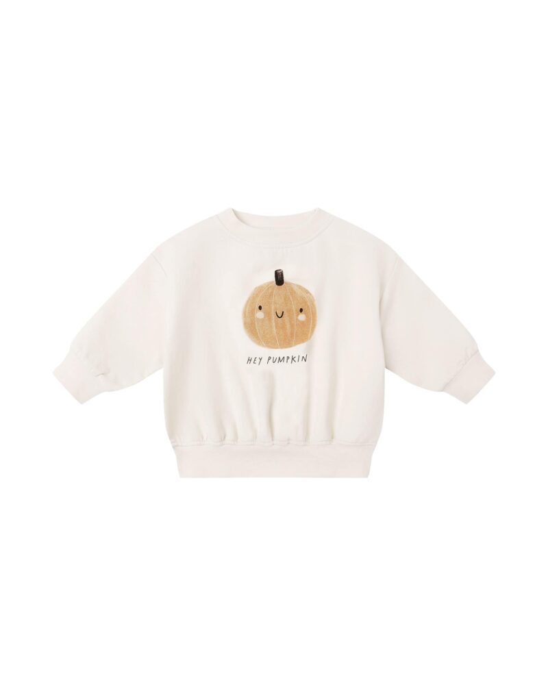 Relaxed Fleece Sweatshirt In Pumpkin from Quincy Mae
