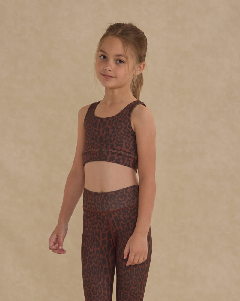 Rylee & Cru Swift Sports Bra In Leopard
