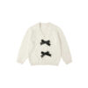 Bow Cardigan In Natural from Rylee & Cru