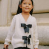 Rylee & Cru Bow Cardigan In Natural