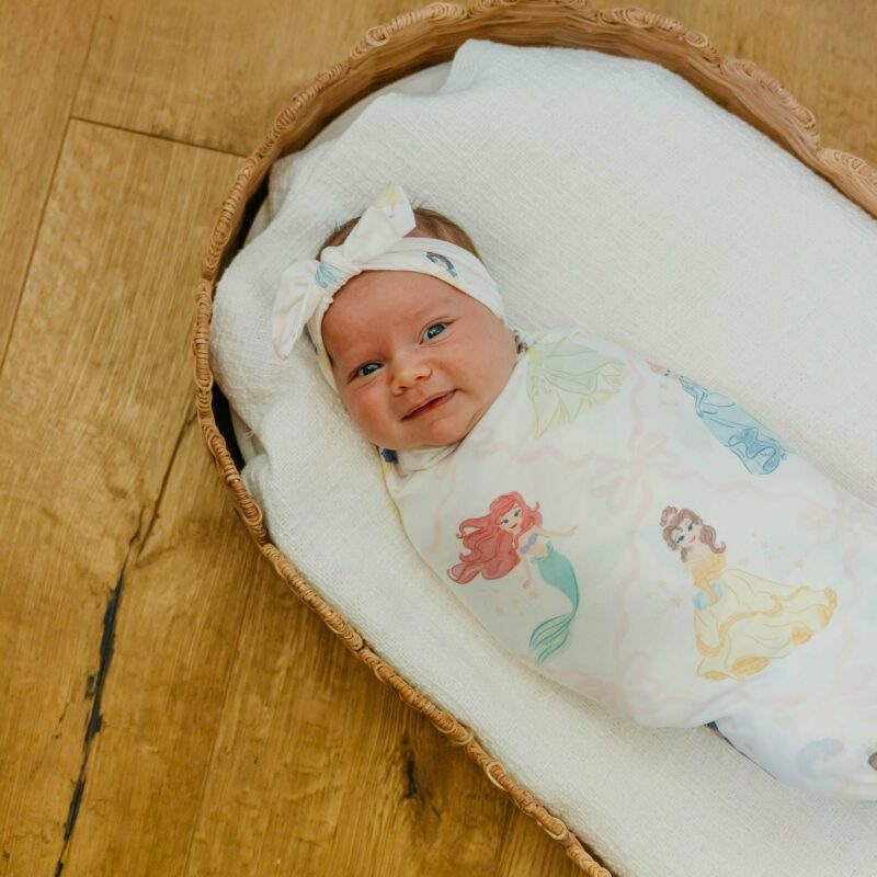 Disney Princess Knit Swaddle Blanket made by Copper Pearl
