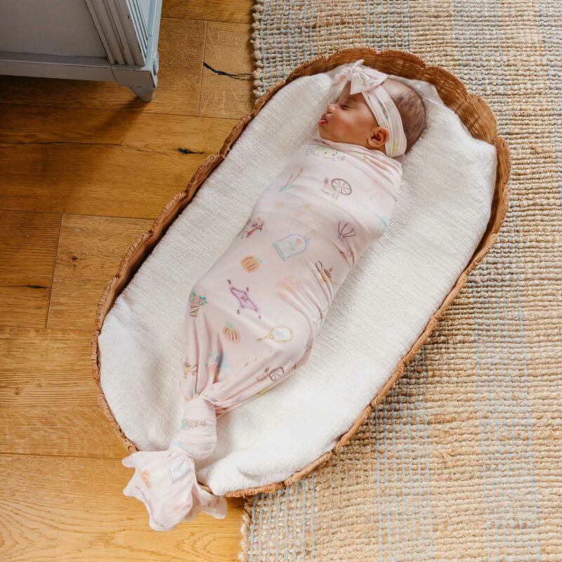 Copper Pearl Enchanted Friends Knit Swaddle Blanket Bedding