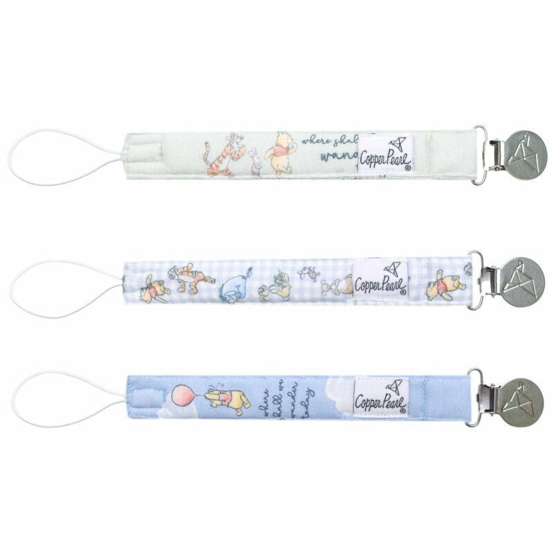 Copper Pearl Hundred Acre Wood Binky Clip Set of 3