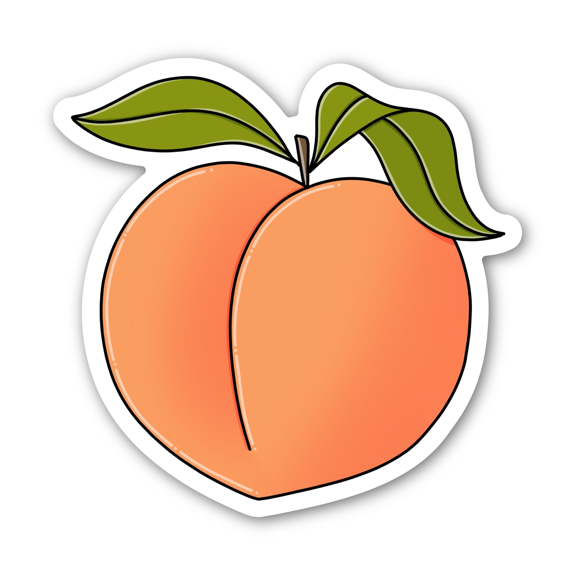 Big Moods Peach Sticker