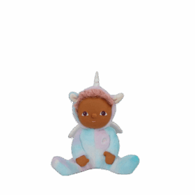 Olli Ella Dinky Dinkum Doll Uli Unicorn In Rainbow