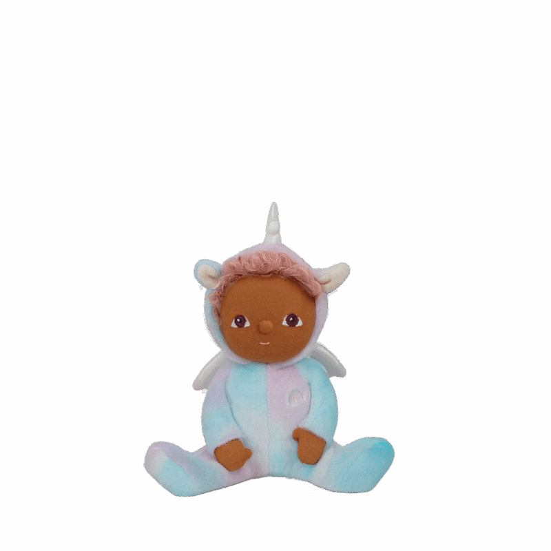 Olli Ella Dinky Dinkum Doll Uli Unicorn In Rainbow