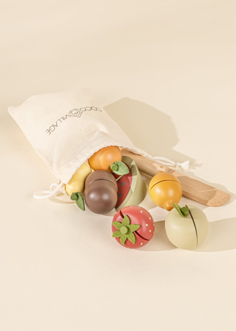 Wooden Fruits Playset made by Coco Village