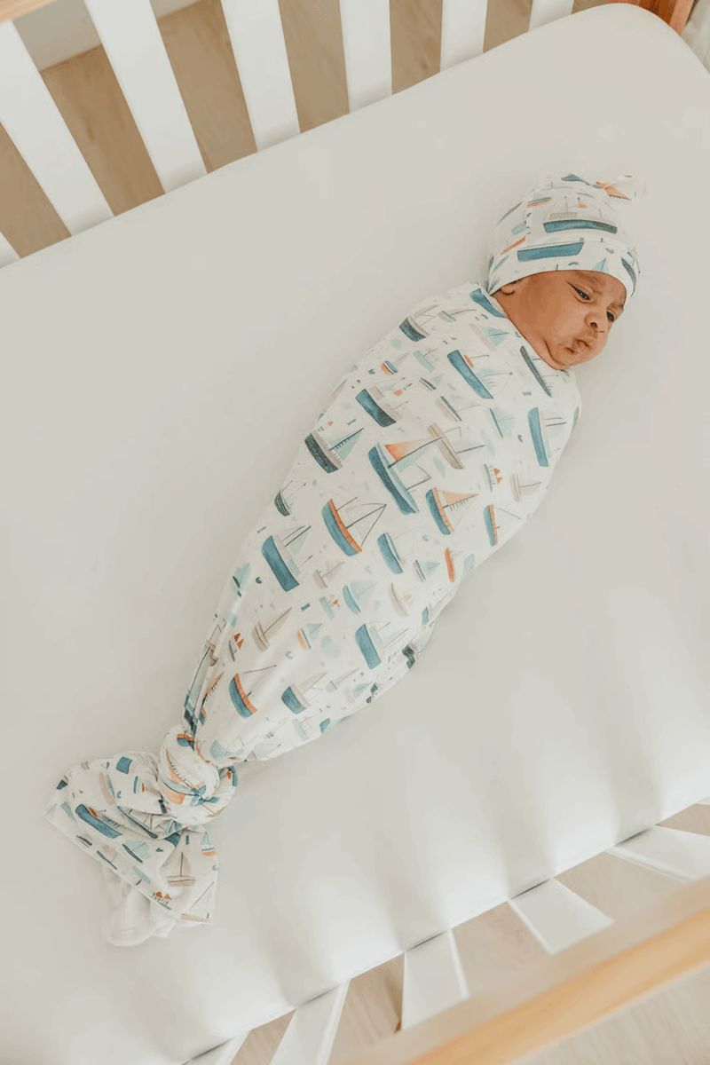 Copper Pearl Fischer Knit Swaddle Blanket
