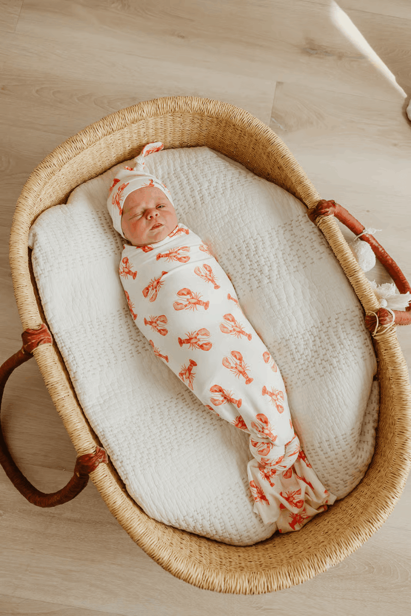 Copper Pearl Maine Knit Swaddle Blanket