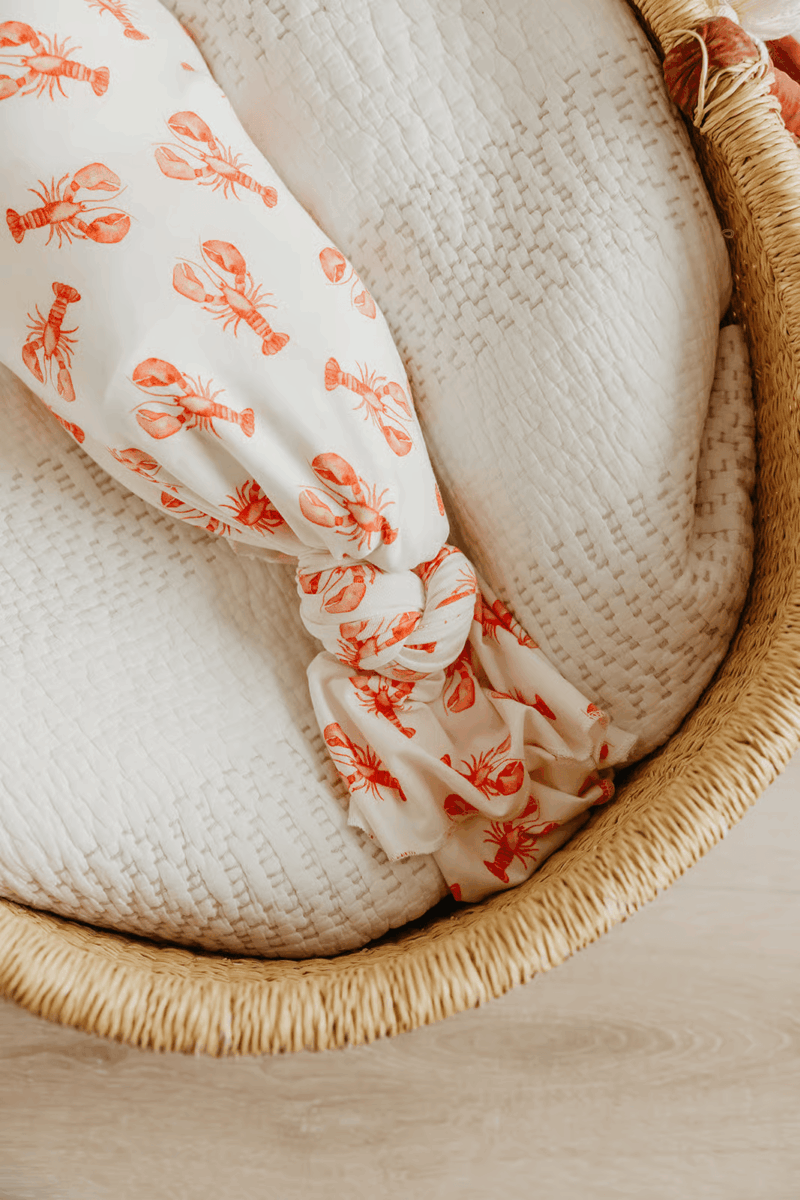 Copper Pearl Maine Knit Swaddle Blanket