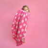 Draven Pink Ghost Plush Throw Blanket made by Gigi and Max