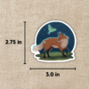Fox & Moon Moth Sticker from Kingdom of Threads
