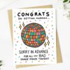 Big Moods Sorry in advance for all my bad dance moves Wedding Card