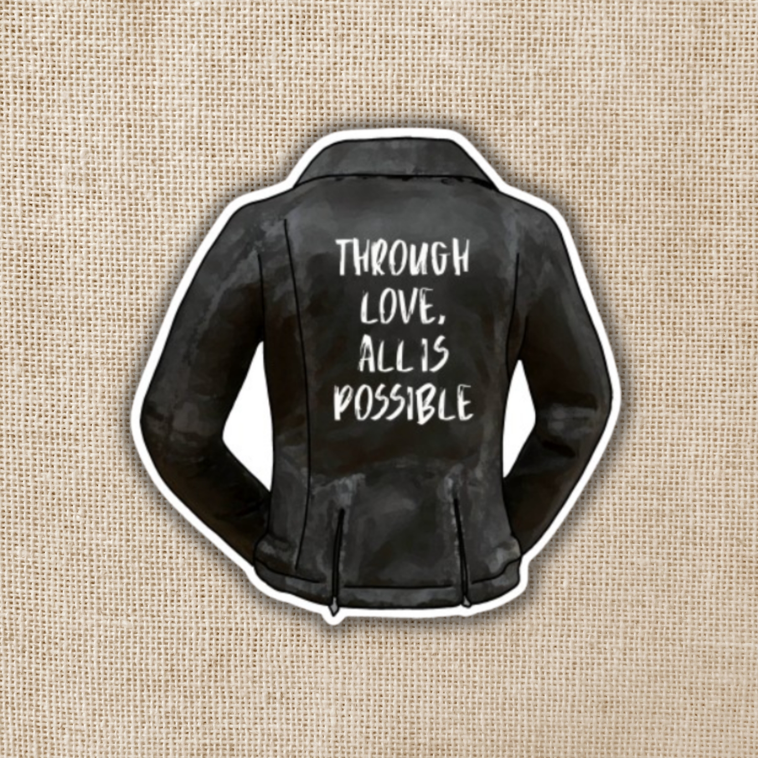 Kingdom of Threads Through Love All Is Possible Sticker Crescent City