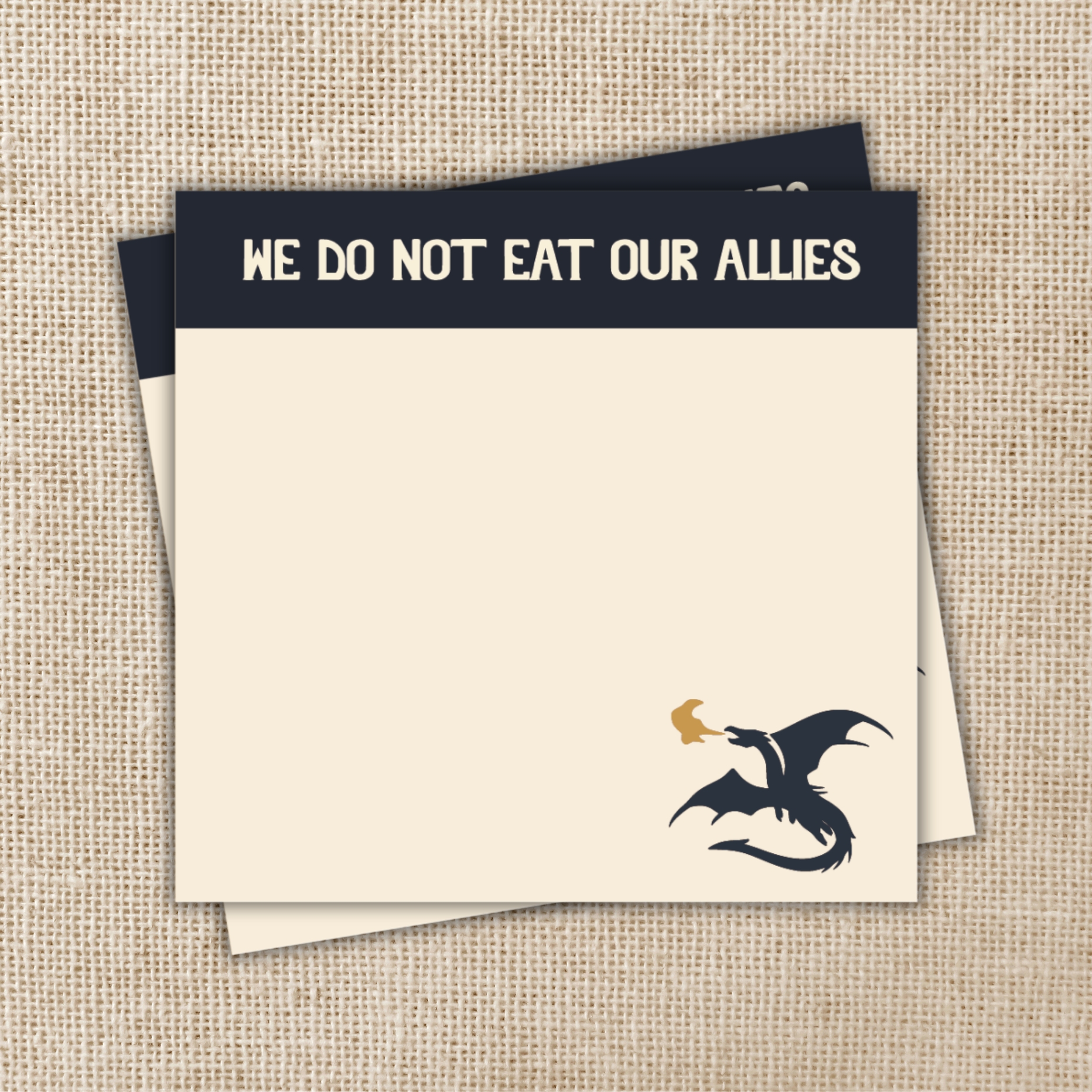 Kingdom of Threads We Do Not Eat Our Allies Sticky Notes From Fourth Wing