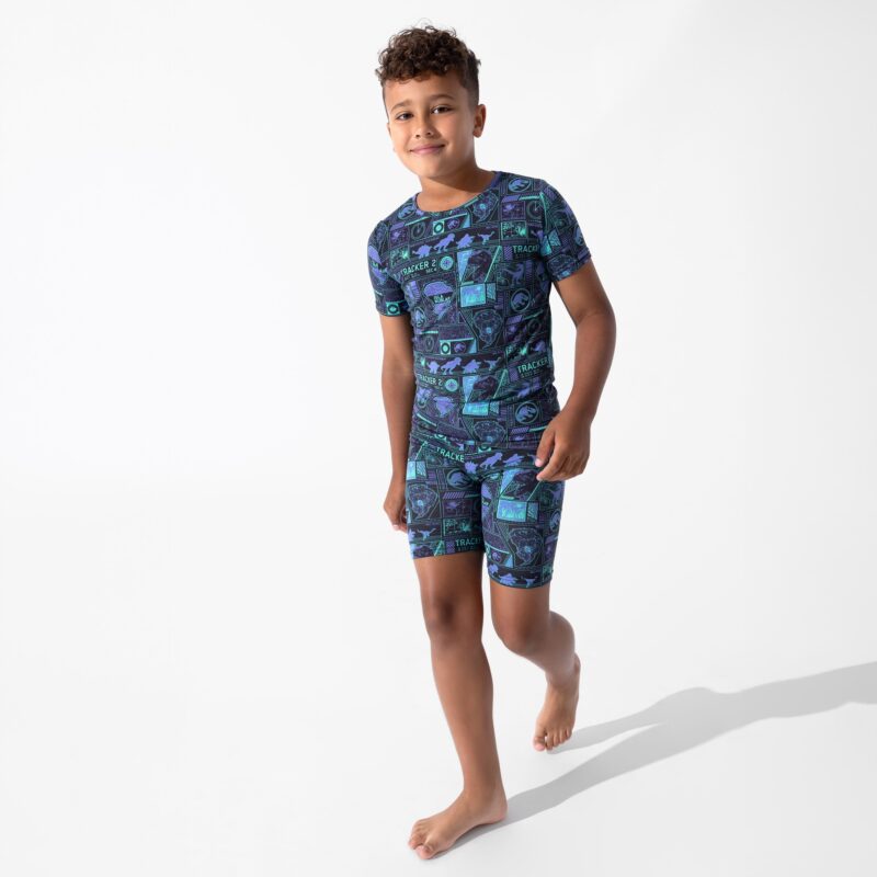 Bellabu Bear Jurassic Park: Tracker Bamboo Short Sleeve Pajama Set