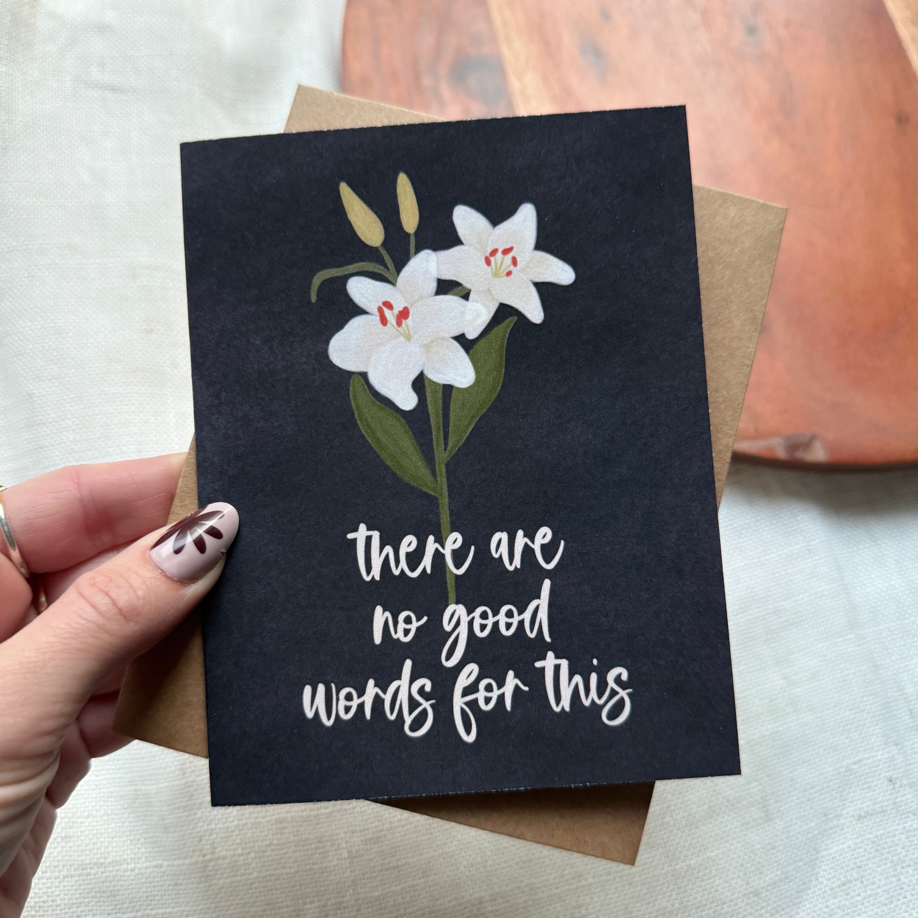 Big Moods There are no good words for this Cursive Sympathy Card