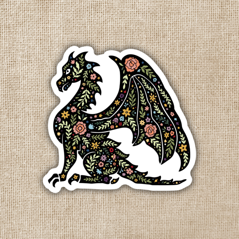 Kingdom of Threads Magic Boho Dragon Sticker