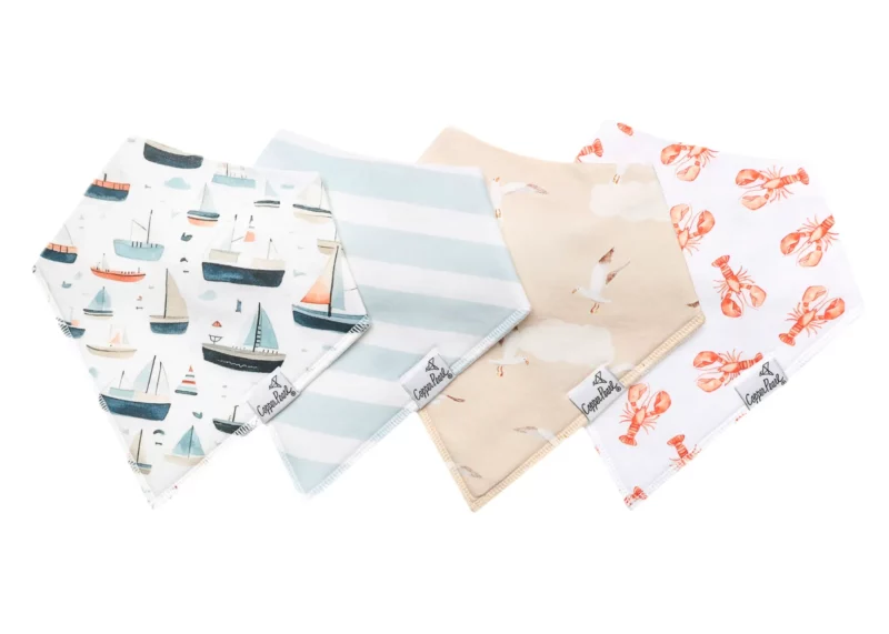 Copper Pearl Fischer Bandana Bib Set 4-Pack