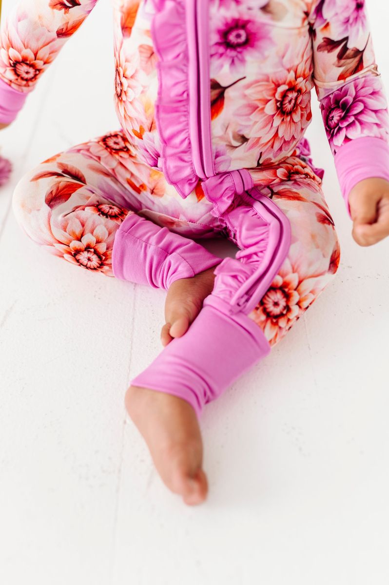 Margot Ruffle Bamboo Viscose Convertible Romper from Birdie Bean