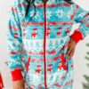 Frosty Fair Isle Microfleece Hooded Jumpsuit from Birdie Bean
