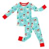Santa Squad Bamboo Viscose 2-Piece Pajama Set available at Blossom