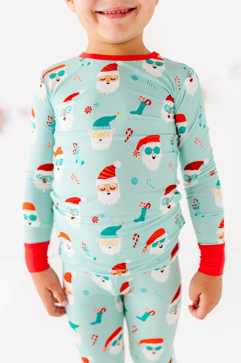 Santa Squad Bamboo Viscose 2-Piece Pajama Set from Birdie Bean