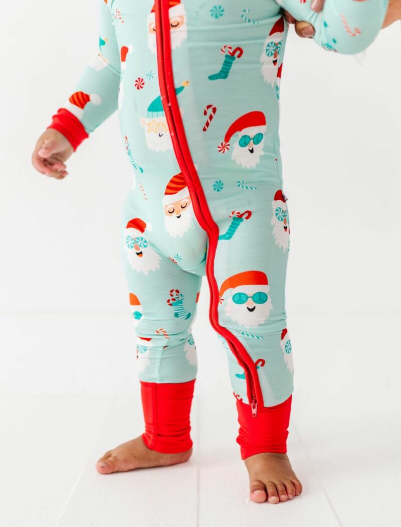 Santa Squad Bamboo Viscose Convertible Romper from Birdie Bean